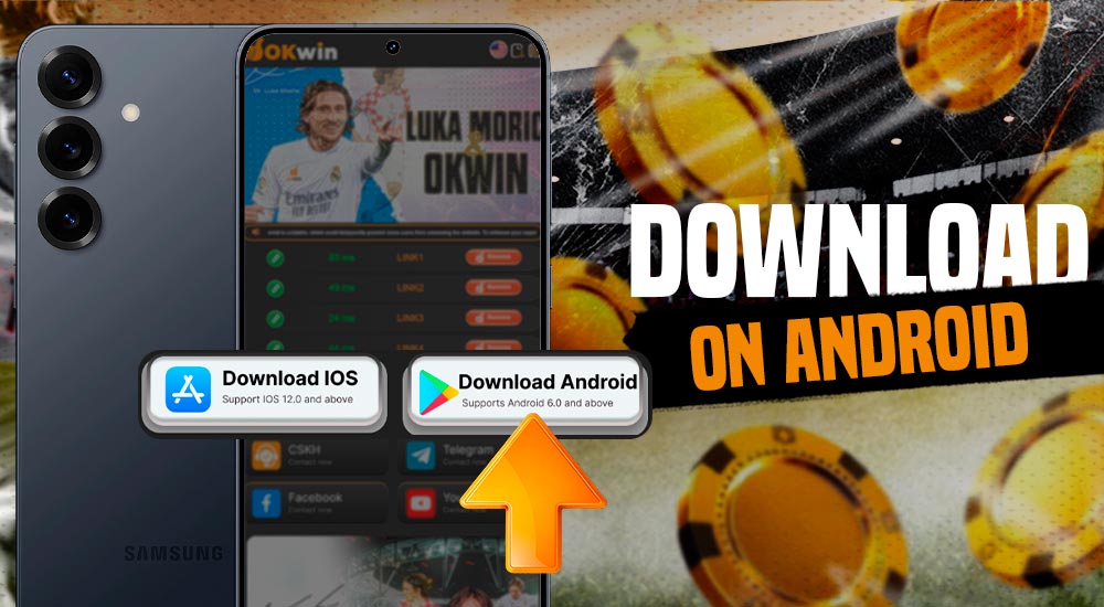 Install the Ok Win casino app on Android.
