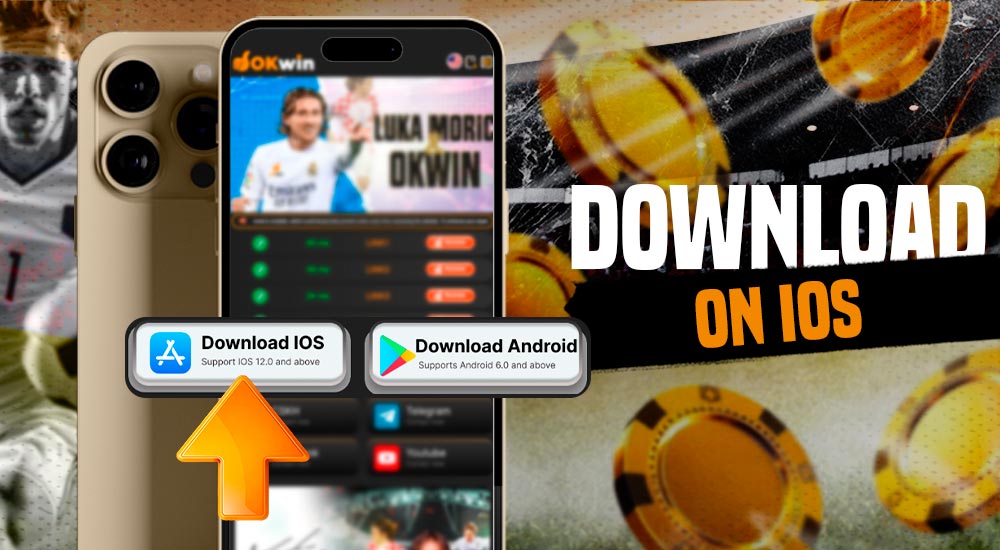 Download the Ok Win casino app for iOS.