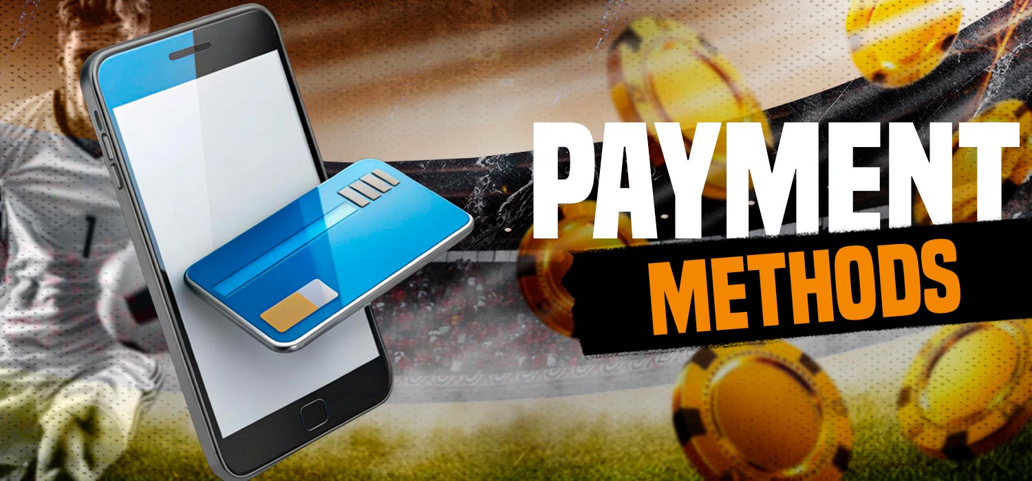 Payment and withdrawal methods on the casino website.